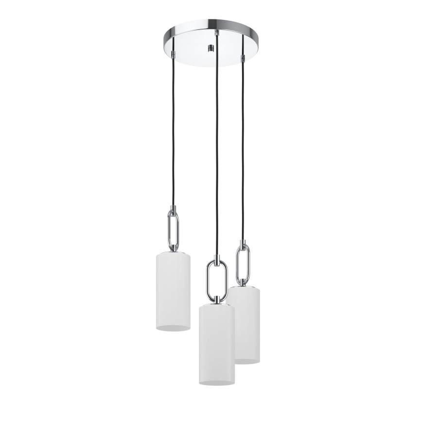 Eglo - Candeeiro suspenso 3xE27/40W/230V cromado brilhante