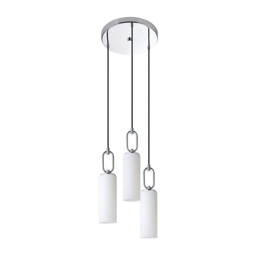 Eglo - Candeeiro suspenso 3xE27/40W/230V cromado brilhante