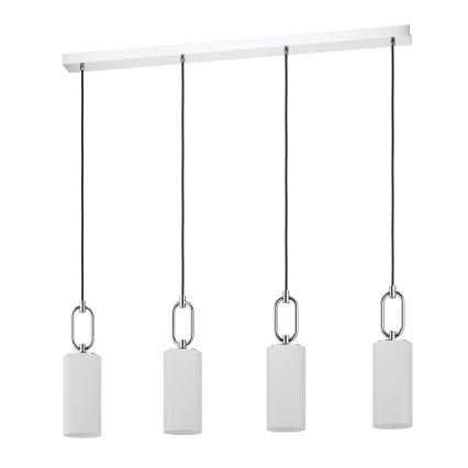 Eglo - Candeeiro suspenso 4xE27/40W/230V cromado brilhante