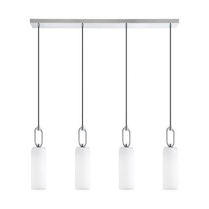 Eglo - Candeeiro suspenso 4xE27/40W/230V cromado brilhante