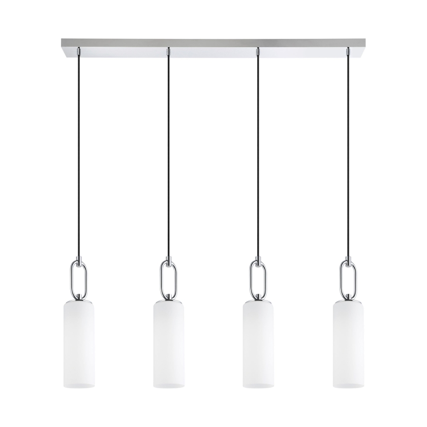 Eglo - Candeeiro suspenso 4xE27/40W/230V cromado brilhante