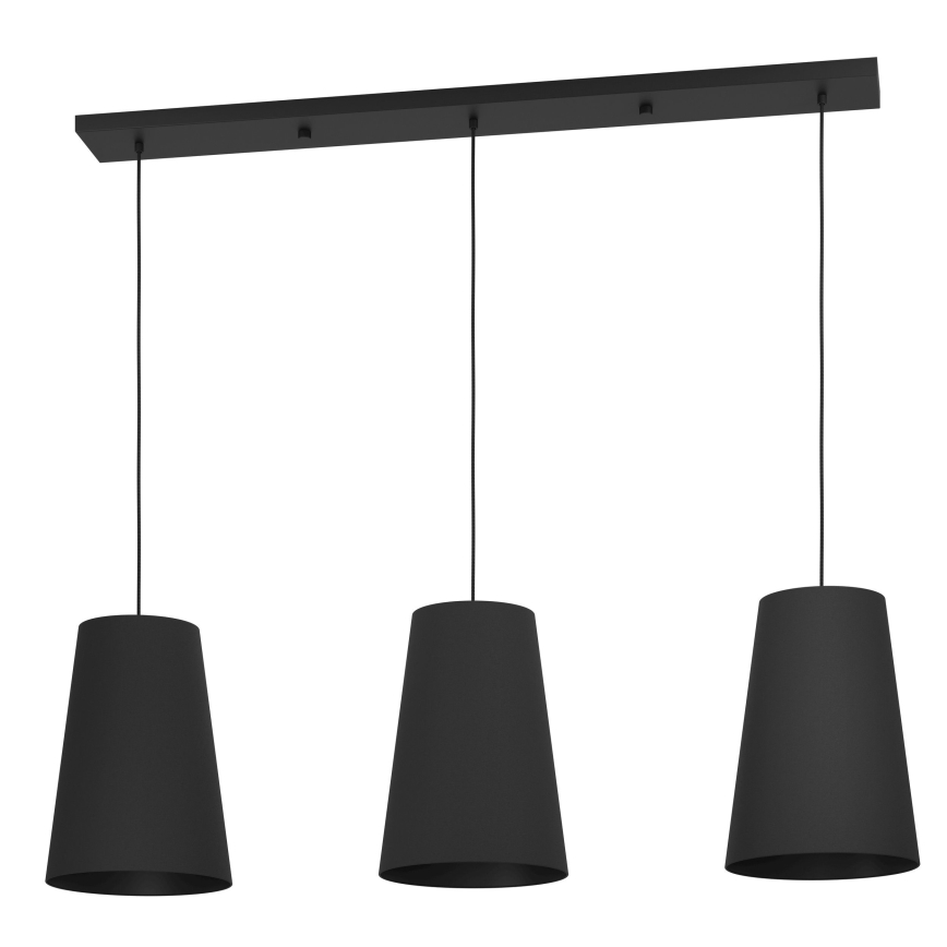 Eglo - Candeeiro suspenso 3xE27/40W/230V preto