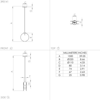 Eglo - Candeeiro suspenso 1xE27/40W/230V fumado