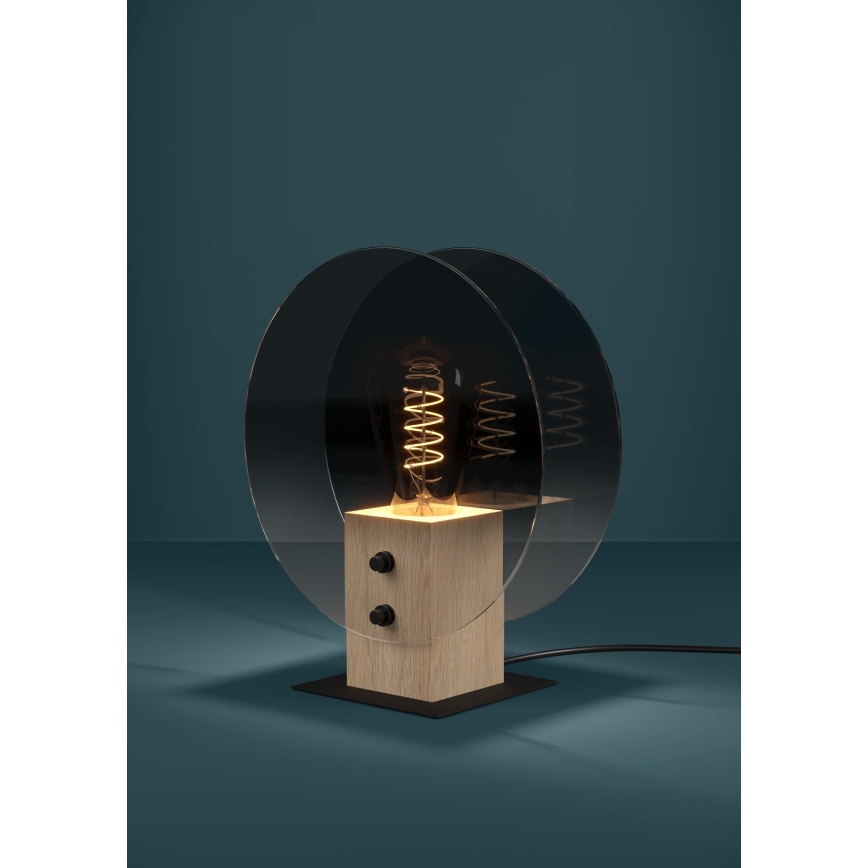 Eglo - Candeeiro suspenso 1xE27/40W/230V fumado