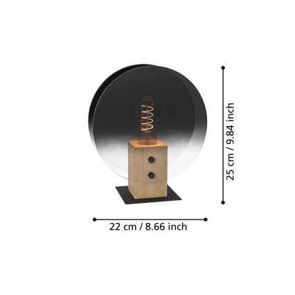 Eglo - Candeeiro suspenso 1xE27/40W/230V fumado