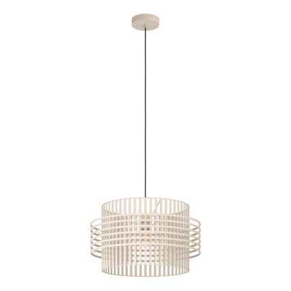 Eglo - Candeeiro suspenso 1xE27/40W/230V diâmetro 48 cm creme