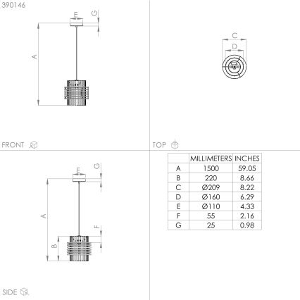 Eglo - Candeeiro suspenso 1xE27/40W/230V diâmetro 21 cm creme