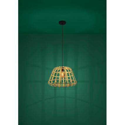 Eglo - Candeeiro suspenso 1xE27/40W/230V diâmetro 50 cm bambu