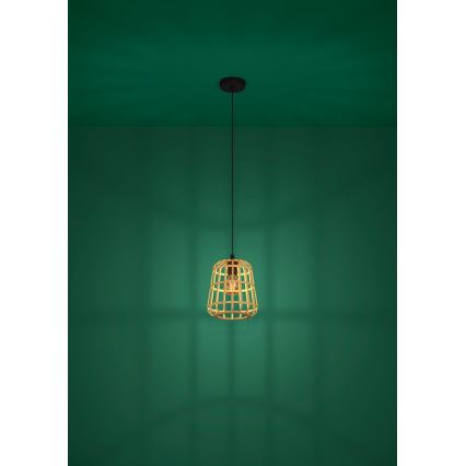 Eglo - Candeeiro suspenso 1xE27/40W/230V diâmetro 24 cm bambu