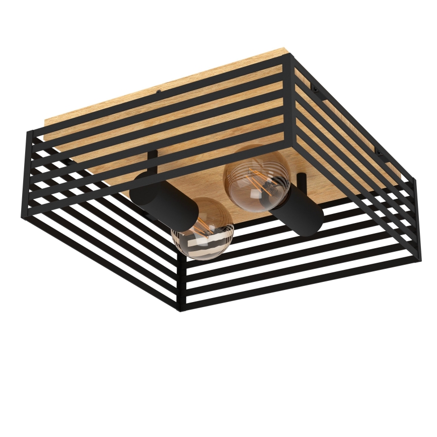 Eglo - Iluminação de teto 2xE27/40W/230V preto/castanho