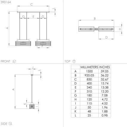 Eglo - Candeeiro suspenso 4xE27/40W/230V preto/castanho