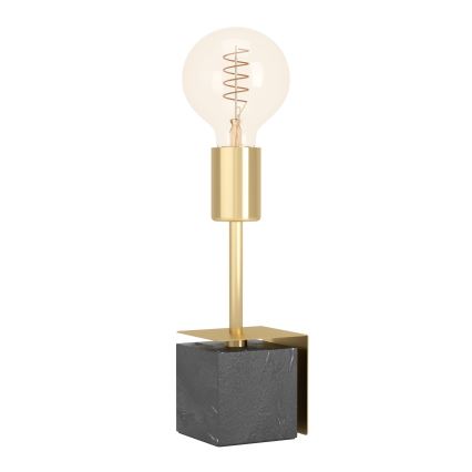 Eglo - Candeeiro de mesa 1xE27/40W/230V dourado/preto mármore