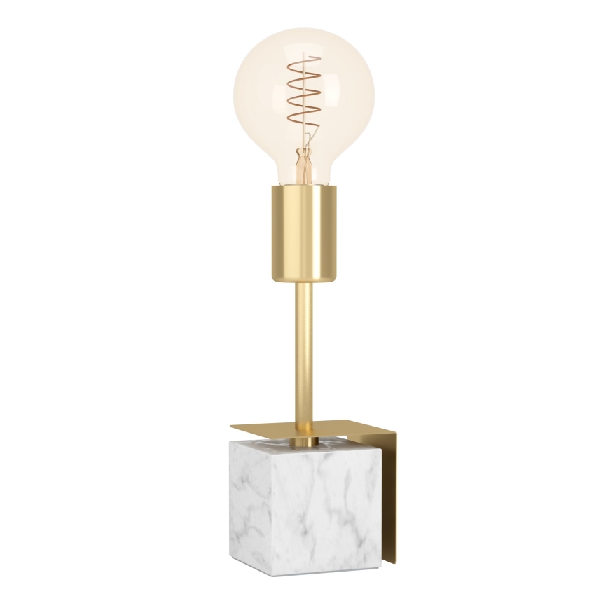 Eglo - Candeeiro de mesa 1xE27/40W/230V dourado/branco mármore