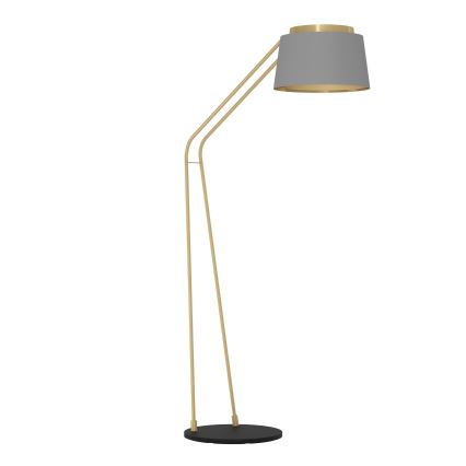Eglo - Candeeiro de chão 1xE27/40W/230V cinzento/dourado