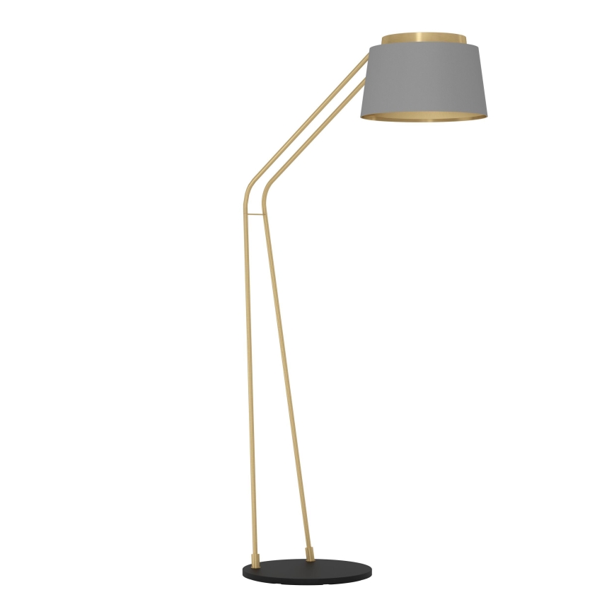 Eglo - Candeeiro de chão 1xE27/40W/230V cinzento/dourado
