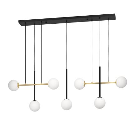 Eglo - Candeeiro suspenso 7xE14/40W/230V dourado/preto