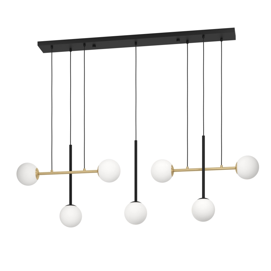 Eglo - Candeeiro suspenso 7xE14/40W/230V dourado/preto