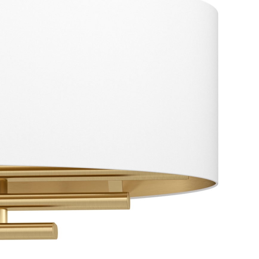 Eglo - Candeeiro suspenso 4xE27/40W/230V branco/dourado