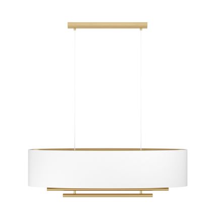 Eglo - Candeeiro suspenso 4xE27/40W/230V branco/dourado