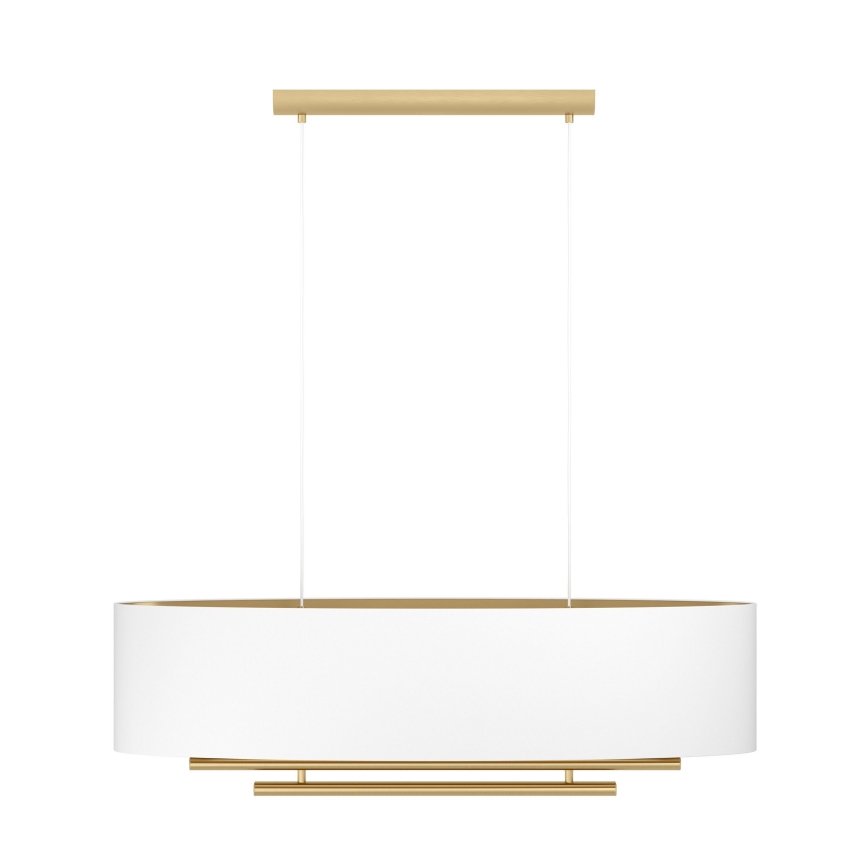 Eglo - Candeeiro suspenso 4xE27/40W/230V branco/dourado