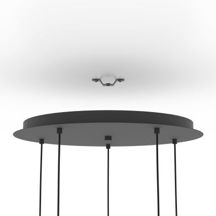 Eglo - Candeeiro suspenso 5xE27/40W/230V preto/dourado