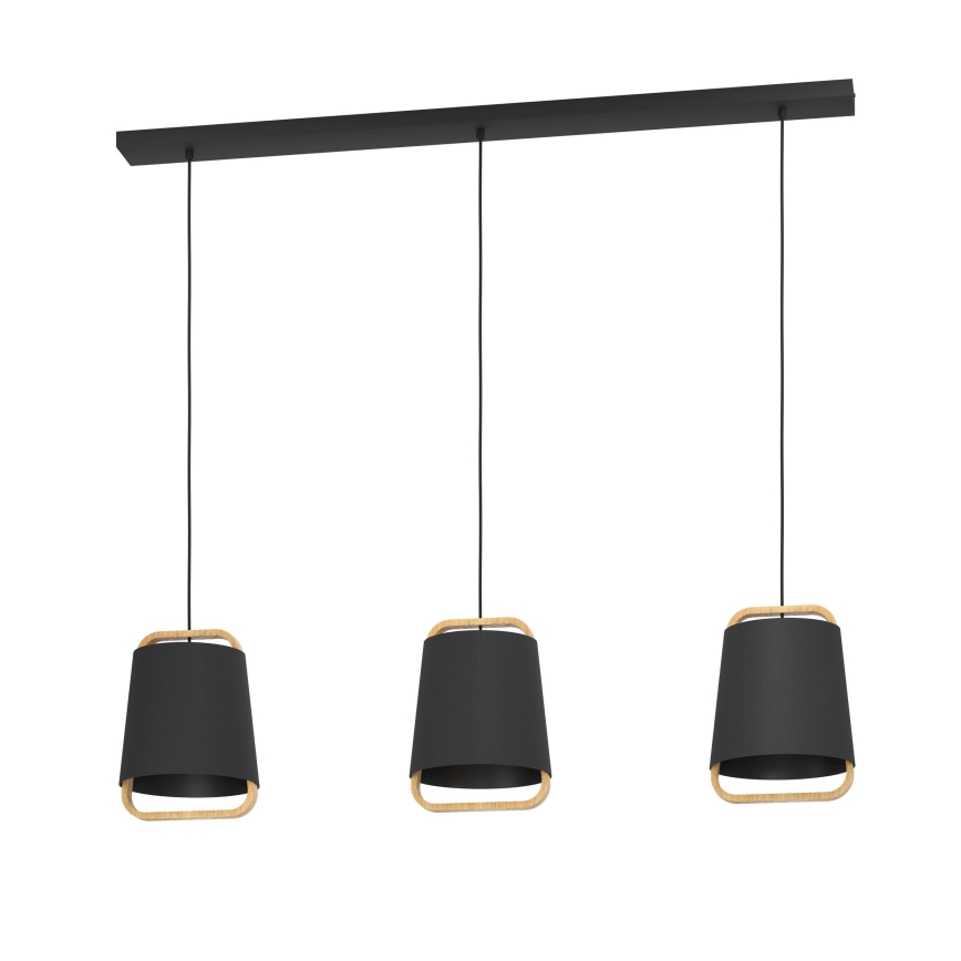 Eglo - Candeeiro suspenso 3xE27/40W/230V preto
