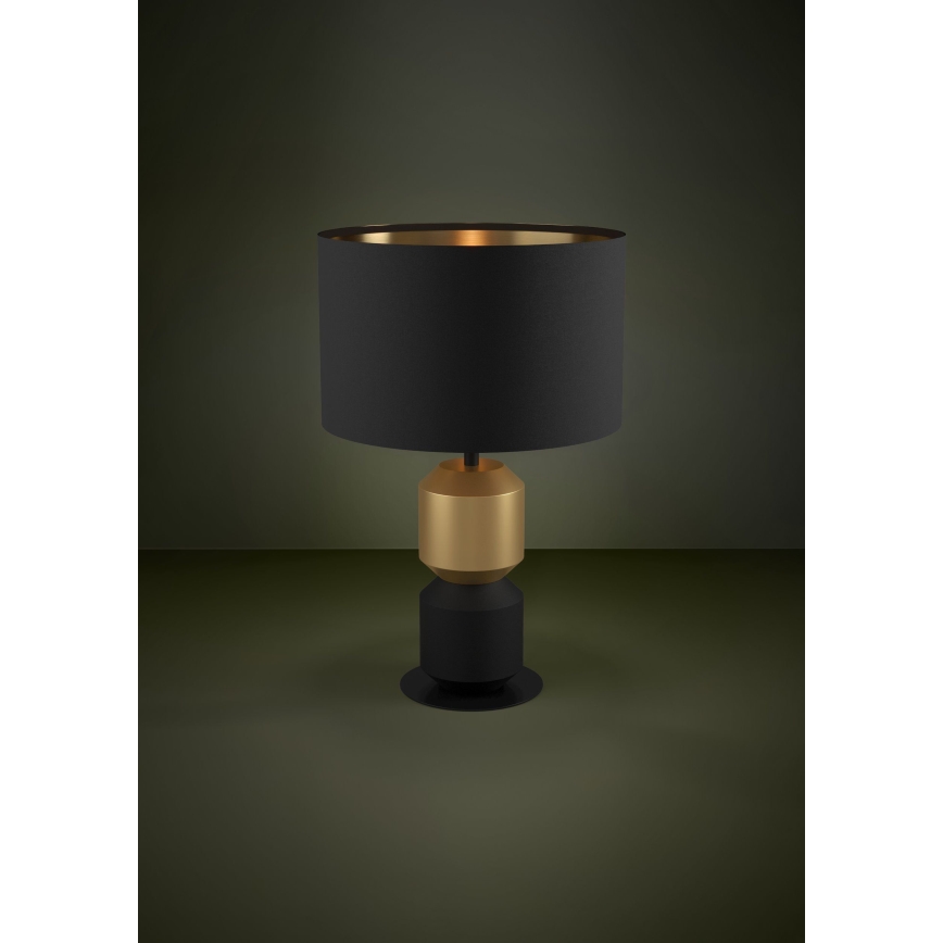 Eglo - Candeeiro de mesa 1xE27/40W/230V preto/dourado
