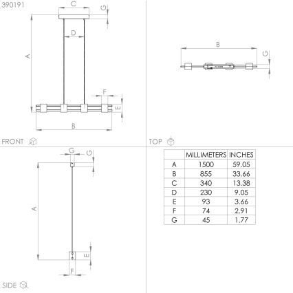 Eglo - Candeeiro suspenso 4xE27/40W/230V preto/castanho