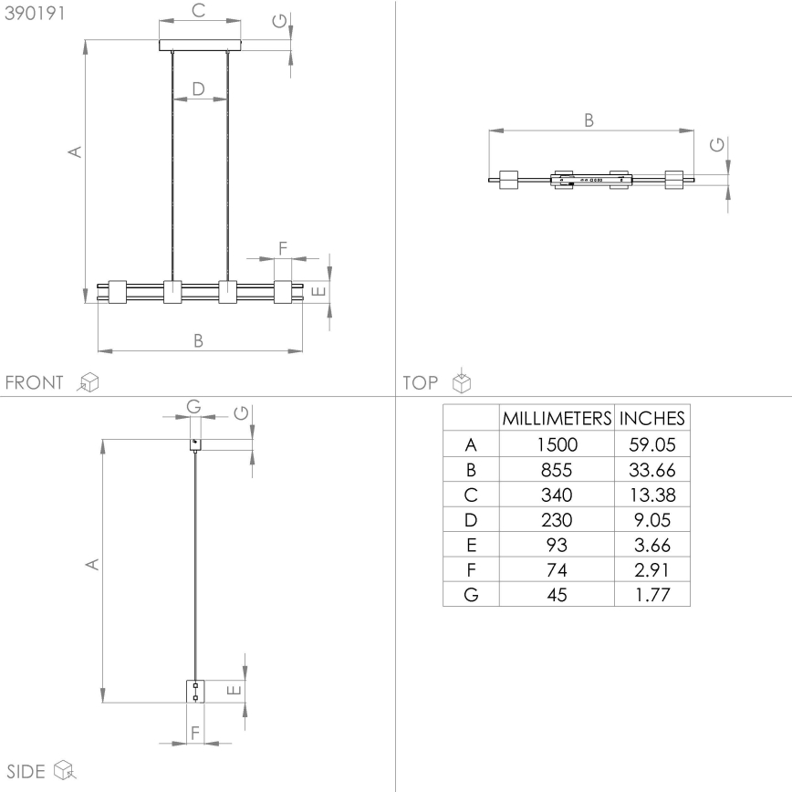 Eglo - Candeeiro suspenso 4xE27/40W/230V preto/castanho