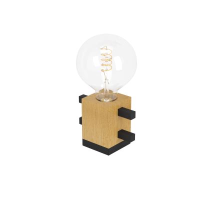Eglo - Candeeiro de mesa 1xE27/40W/230V preto/castanho