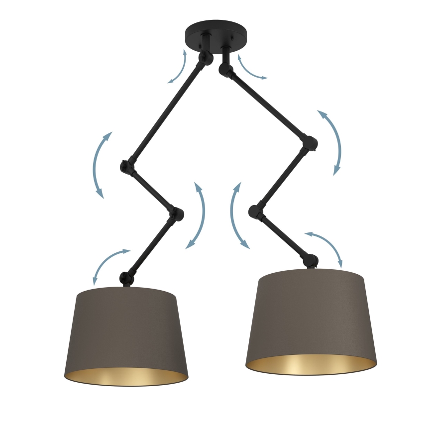 Eglo - Candeeiro suspenso 2xE27/40W/230V castanho