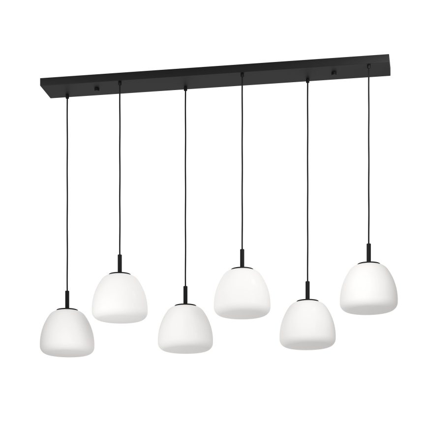 Eglo - Candeeiro suspenso 6xE27/40W/230V preto