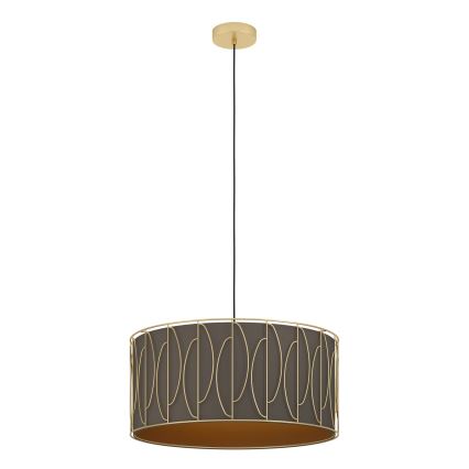 Eglo - Candeeiro suspenso 1xE27/40W/230V dourado/castanho