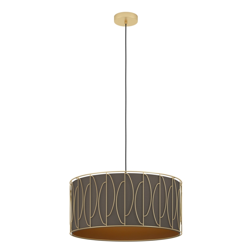 Eglo - Candeeiro suspenso 1xE27/40W/230V dourado/castanho