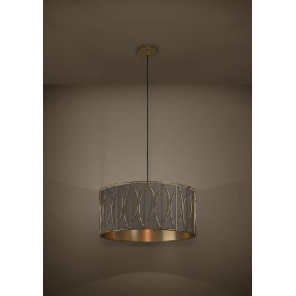 Eglo - Candeeiro suspenso 1xE27/40W/230V dourado/castanho