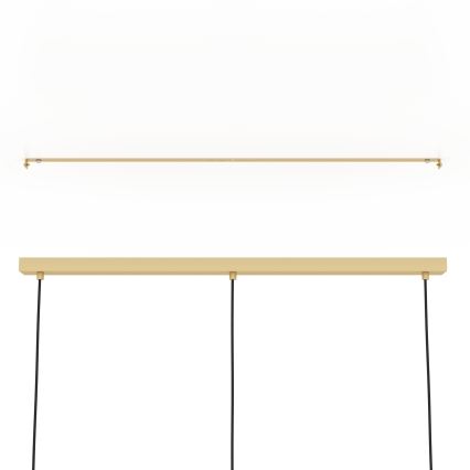 Eglo - Candeeiro suspenso 3xE27/40W/230V dourado/castanho