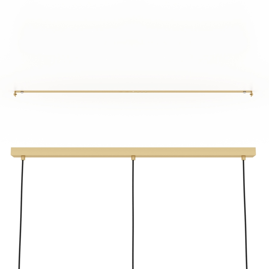Eglo - Candeeiro suspenso 3xE27/40W/230V dourado/castanho
