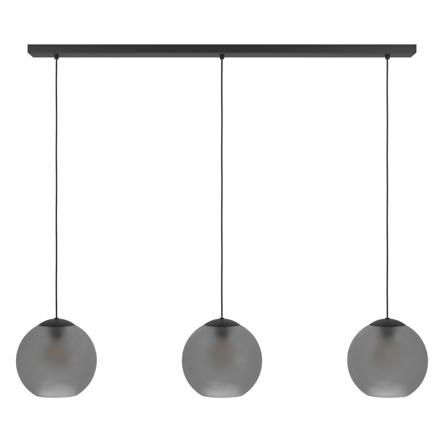 Eglo - Candeeiro suspenso 3xE27/40W/230V fumado