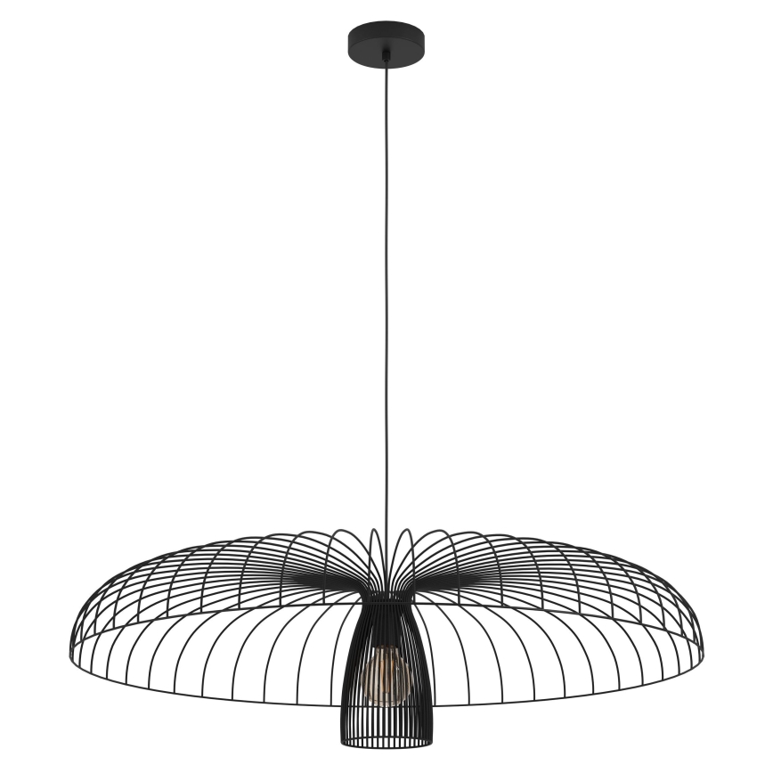 Eglo - Candeeiro suspenso 1xE27/60W/230V diâmetro 98,5 cm preto