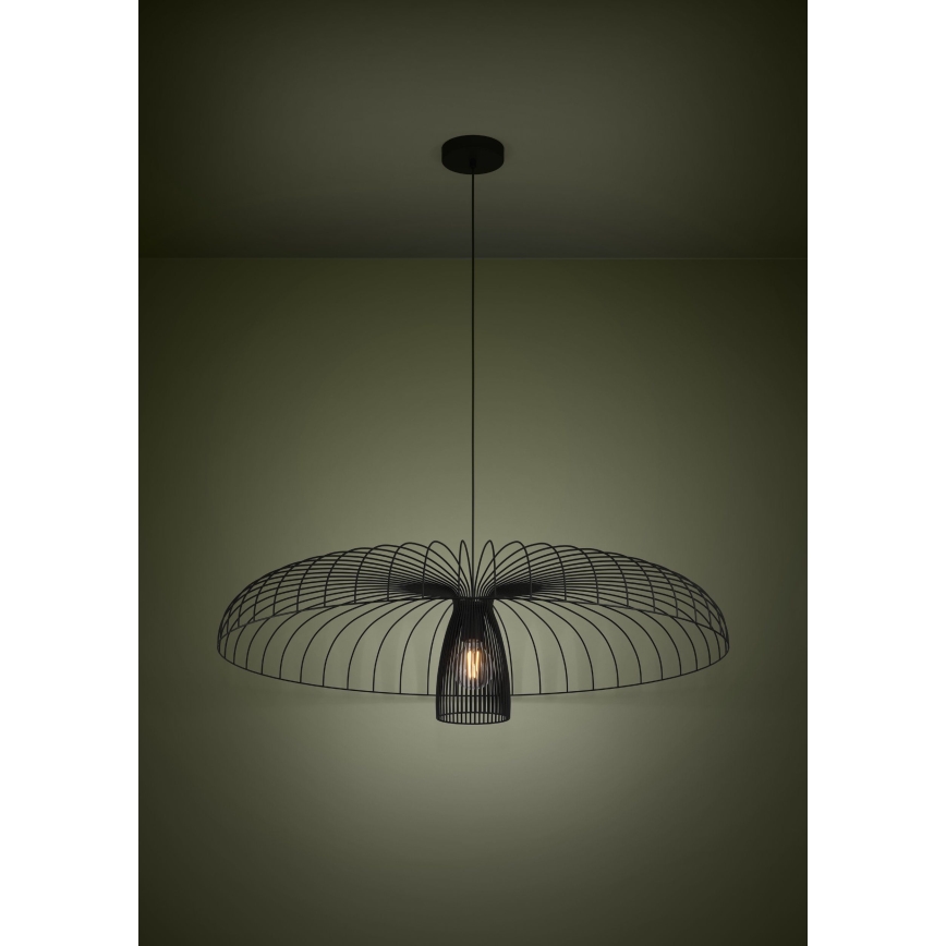 Eglo - Candeeiro suspenso 1xE27/60W/230V diâmetro 98,5 cm preto