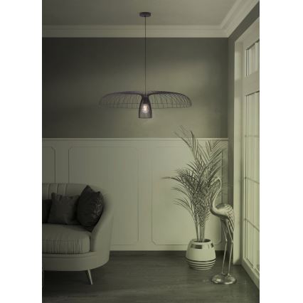Eglo - Candeeiro suspenso 1xE27/60W/230V diâmetro 98,5 cm preto