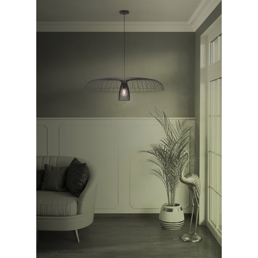 Eglo - Candeeiro suspenso 1xE27/60W/230V diâmetro 98,5 cm preto