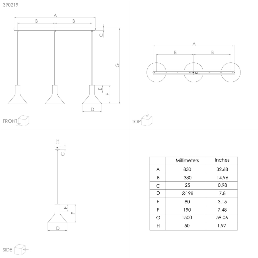 Eglo - Candeeiro suspenso 3xE27/28W/230V preto
