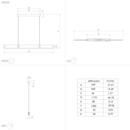 Eglo - Candeeiro suspenso LED com regulação LED/28,8W/230V 3000K preto/castanho