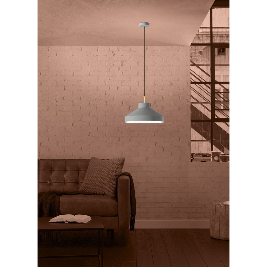 Eglo - Candeeiro suspenso 1xE27/40W/230V cinzento