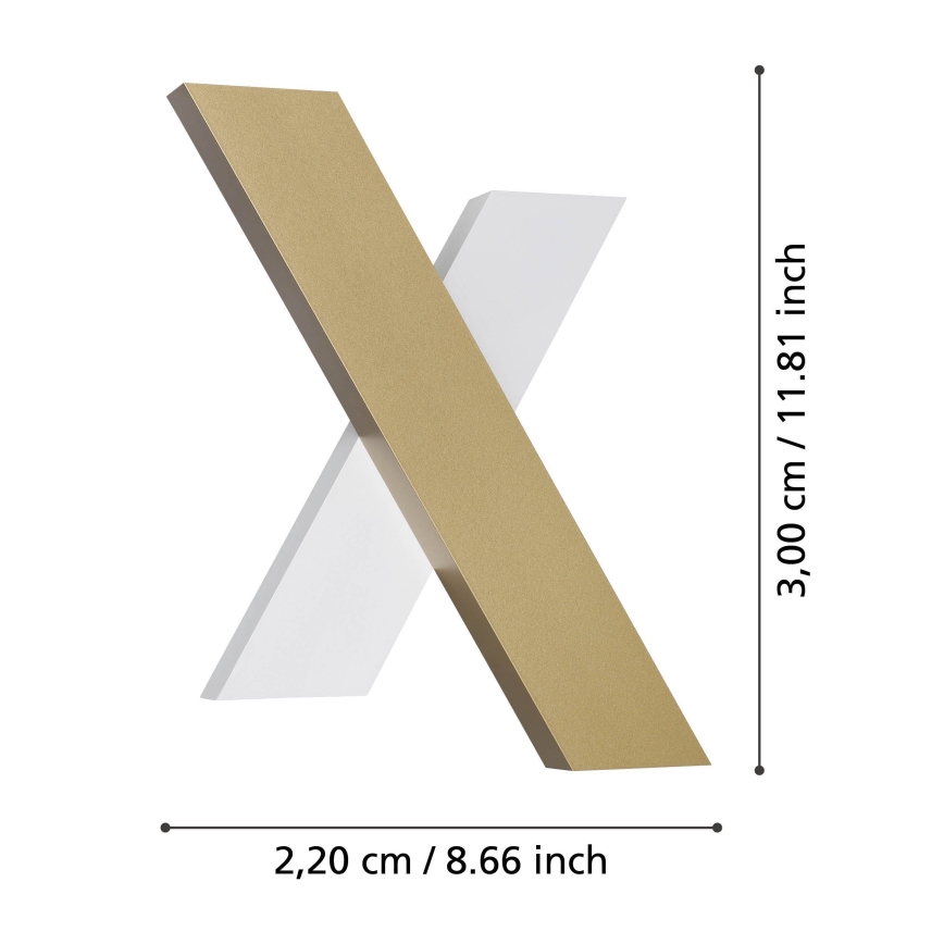 Eglo - Iluminação de parede LED 2xLED/5W/230V 3000K dourado/branco