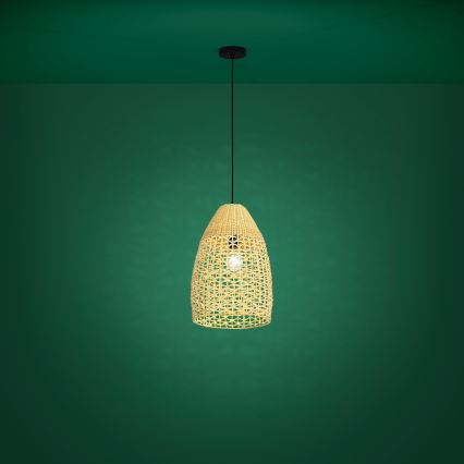 Eglo - Candeeiro suspenso 1xE27/40W/230V diâmetro 35 cm bambu