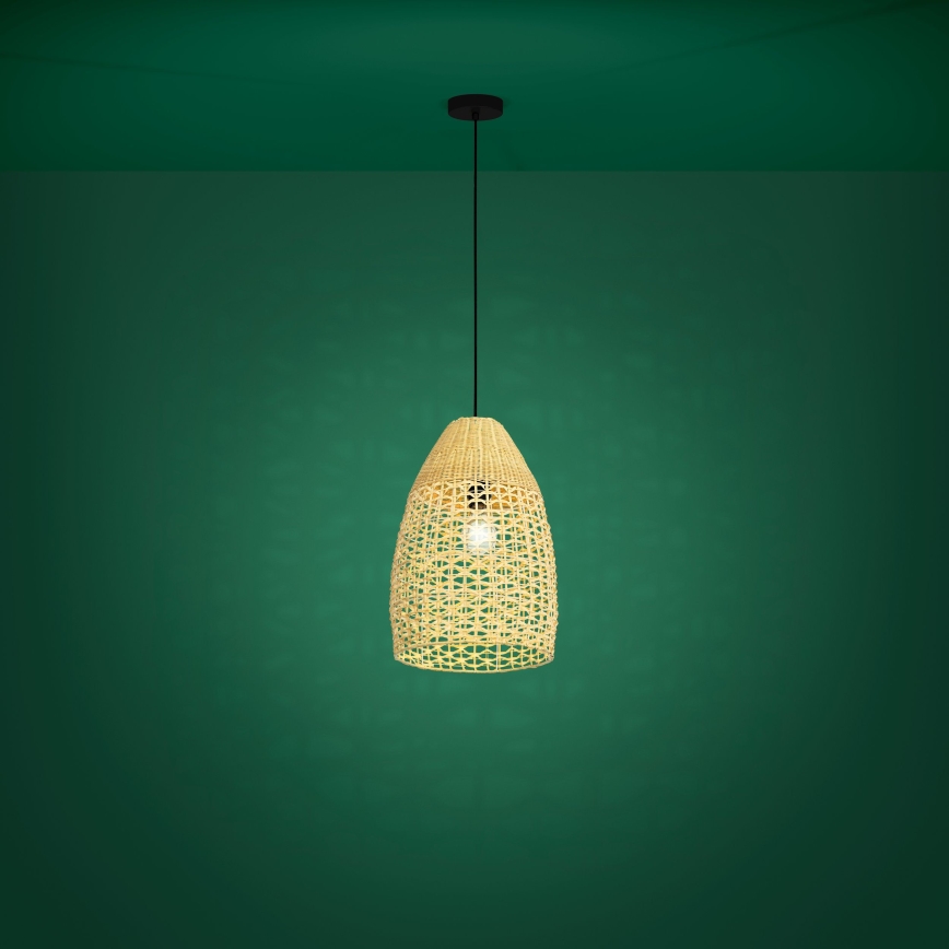 Eglo - Candeeiro suspenso 1xE27/40W/230V diâmetro 35 cm bambu