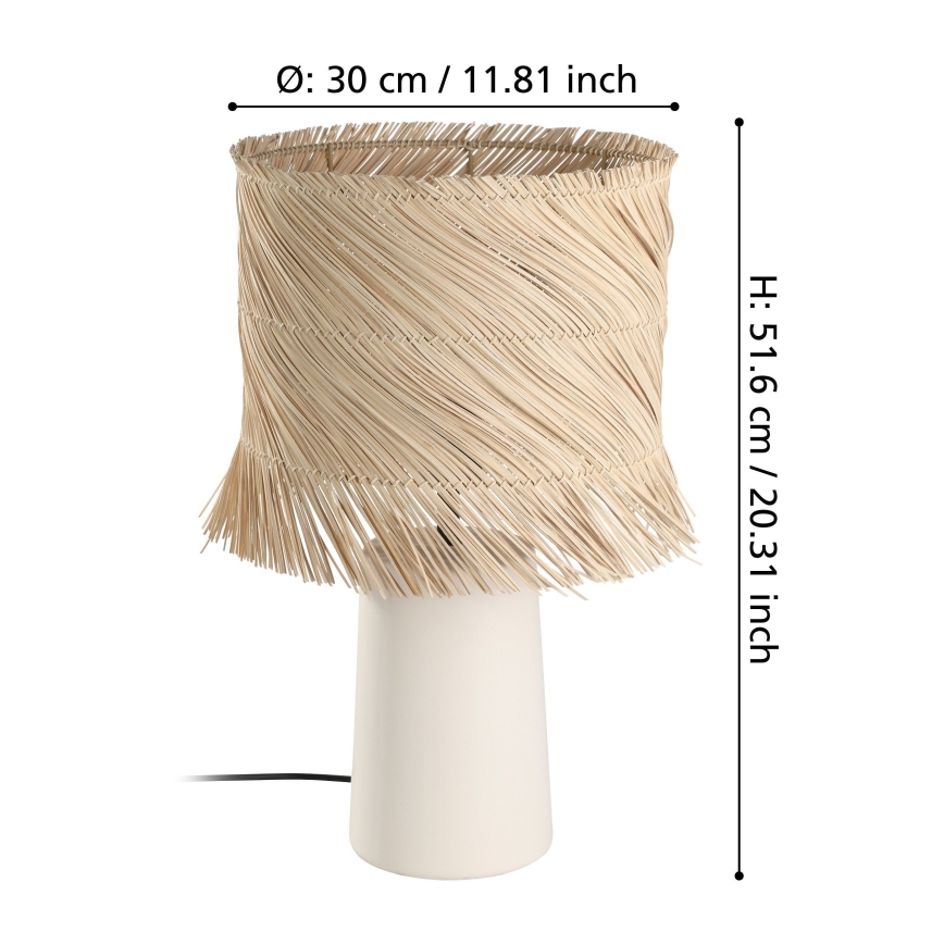 Eglo - Candeeiro de mesa 1xE27/40W/230V vime