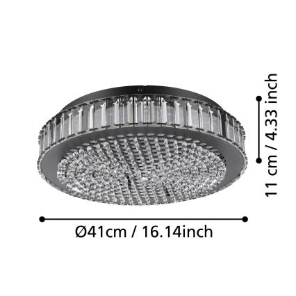 Eglo - Iluminação de teto LED com regulação LED/23,5W/230V 4000K preto